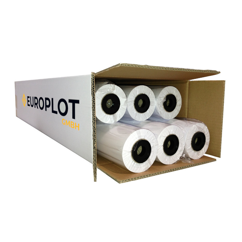 1 Rolle 0,69€/m Plotterpapier matt Plotter-Papier 140g/qm weiß 610mm x 30m 